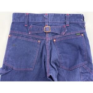 Vintage Ely Buckle Back Jeans Mens 26x33 Blue Denim Bootcut Made in USA Workwear